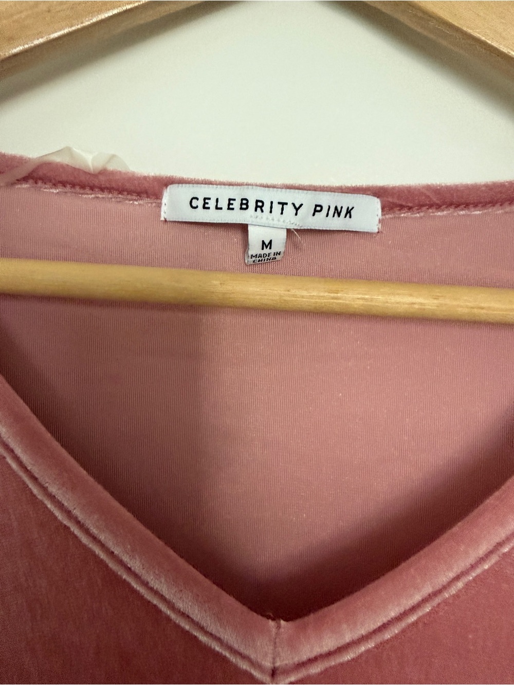 Celebrity Pink Blush Velvet Long-Sleeve Bodysuit - Picture 4 of 4